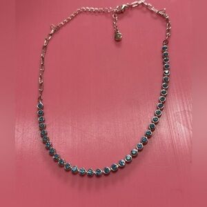 LC Lauren Conrad Silver Necklace with Blue Stones